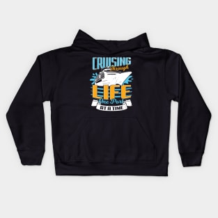 Cruising Through Life One Port At A Time Kids Hoodie